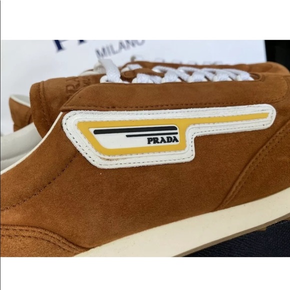 Prada Comoscio Men's Brown Suede Athletic sneaker - Picture 9 of 10